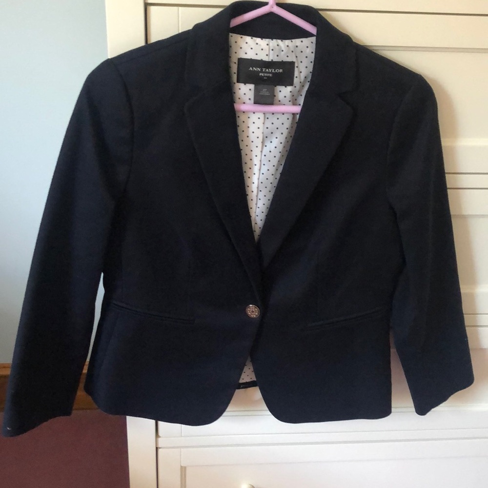 Ann Taylor navy blue blazer